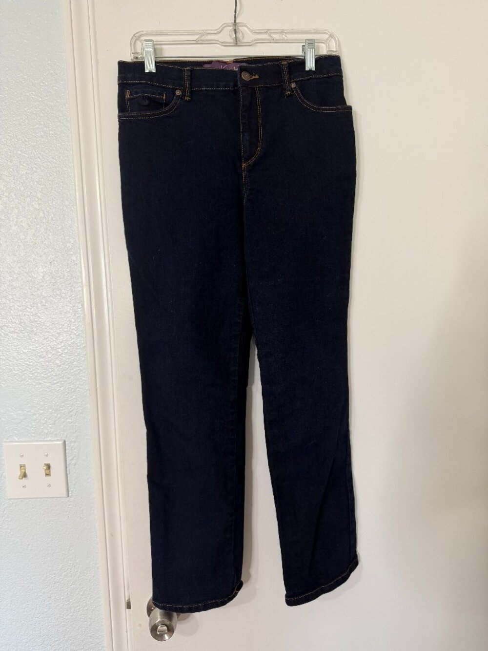 Gloria Vanderbilt Amanda Jeans Size 8P Petite Dark Wash Stretch Straight Leg
